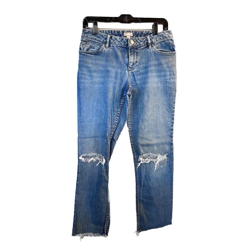 J Jill Jeans Womens 6 Petite‎ Blue Slim Straight Leg Stretch Dark Wash Denim